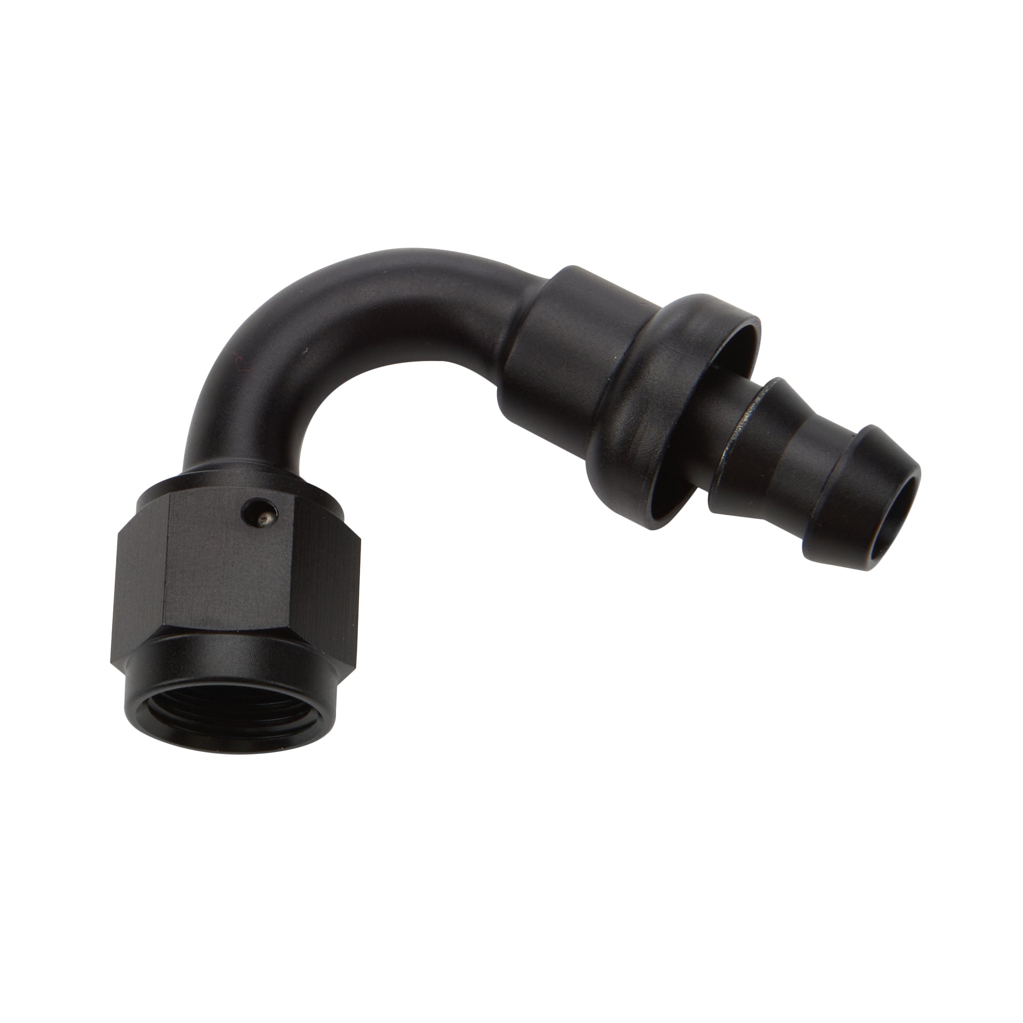 Allstar Performance Pushlock Hose End Black 120 Deg Elbow -8 Fittings and Plugs Hose Ends main image