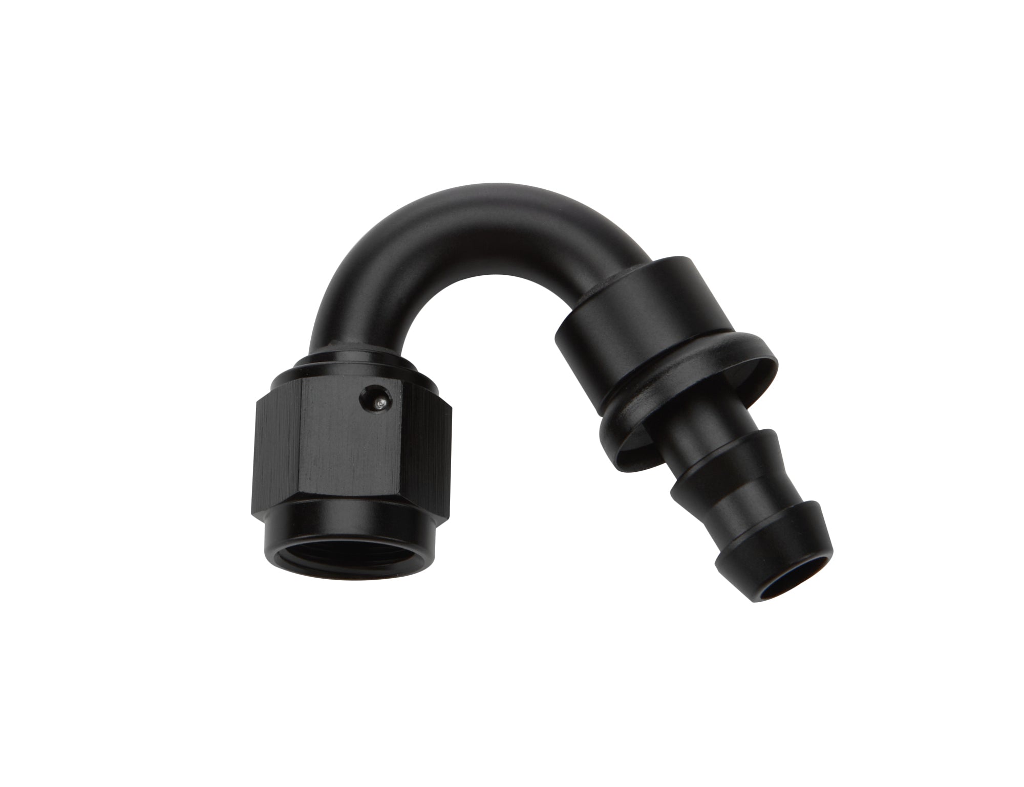 Allstar Performance Pushlock Hose End Black 150 Deg Elbow -6 Fittings and Plugs Hose Ends main image