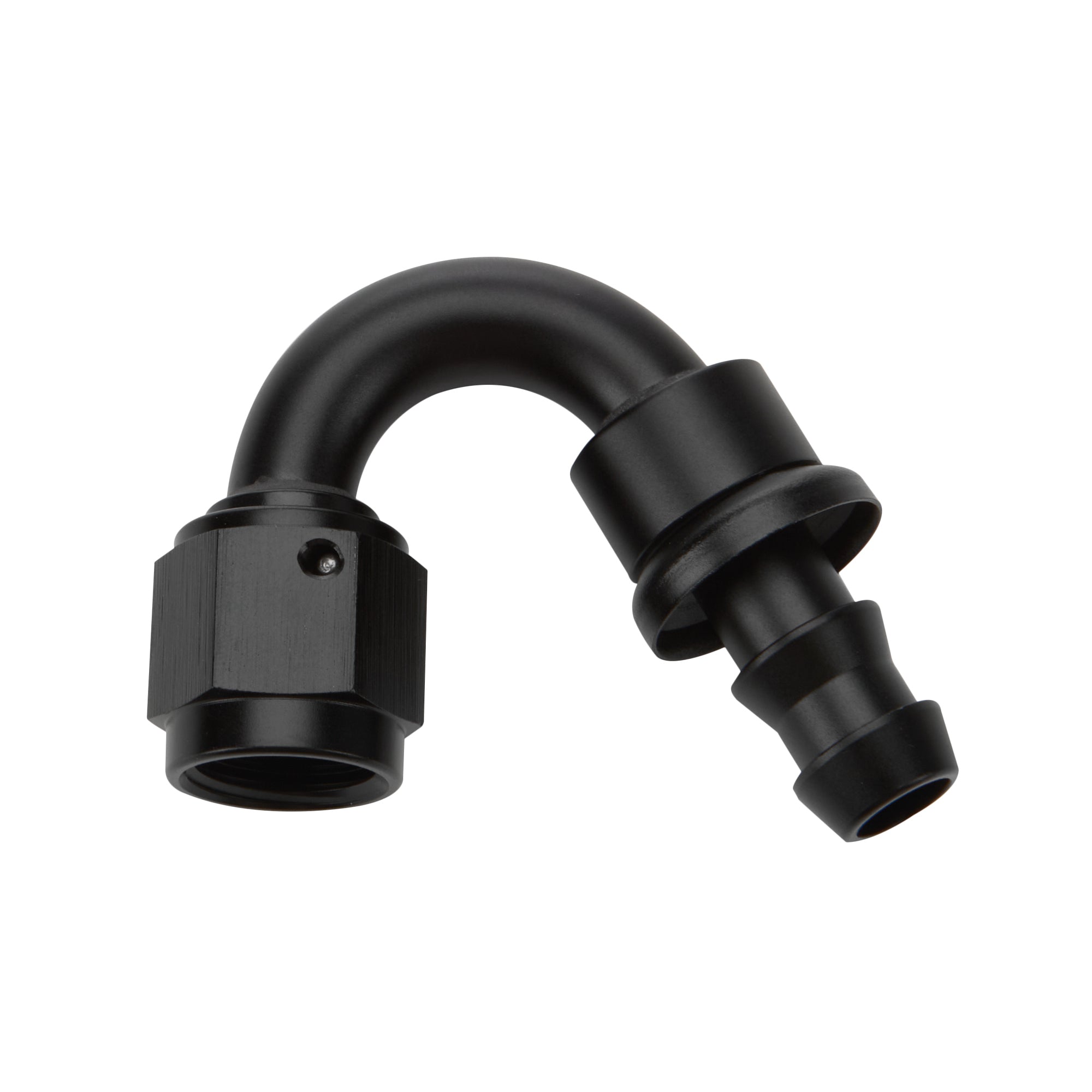 Allstar Performance Pushlock Hose End Black 150 Deg Elbow -8 Fittings and Plugs Hose Ends main image