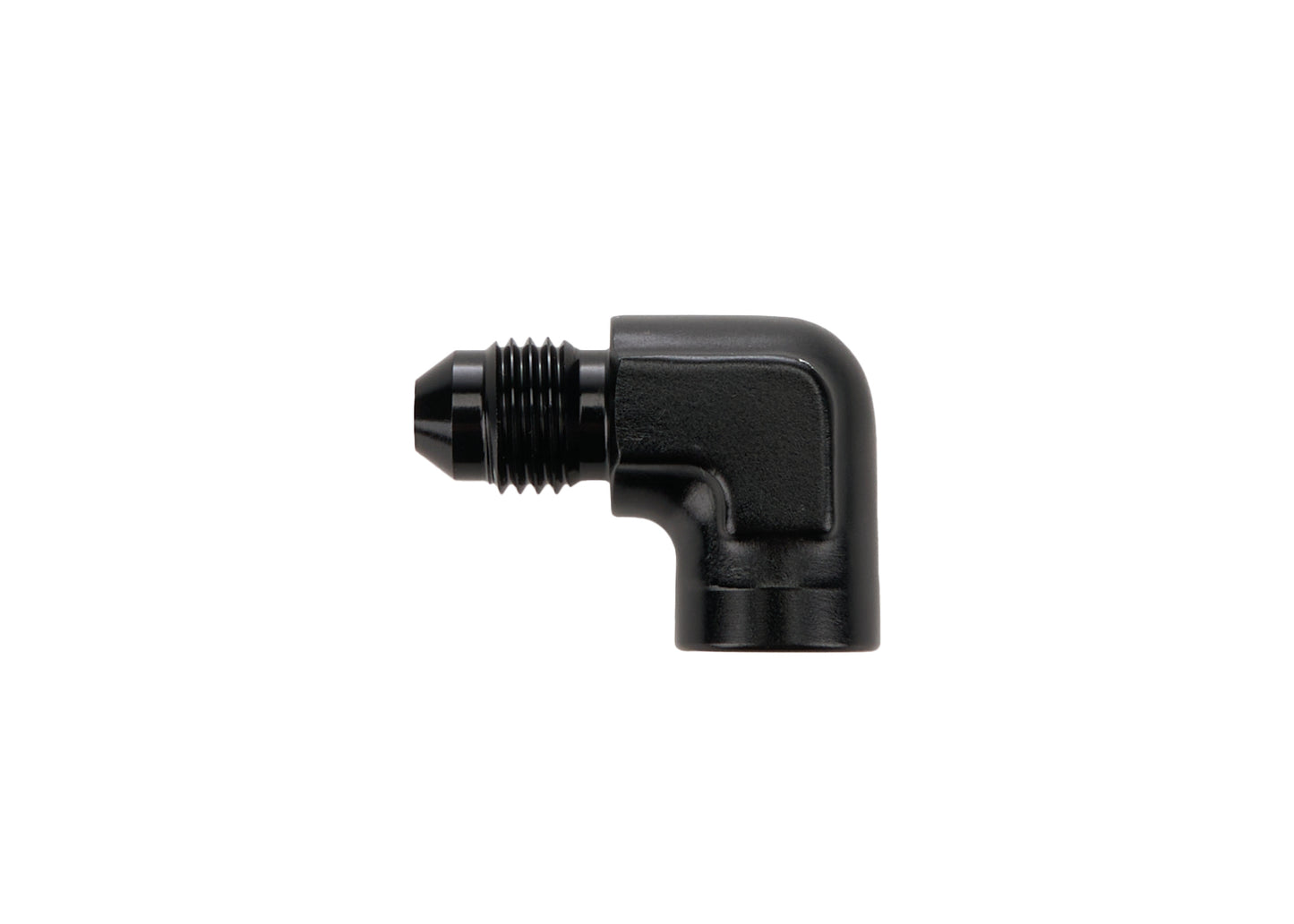 ALLSTAR PERFORMANCE Adapter Fitting Aluminum 4AN to 1/8 NPT 90 Deg Fittings Hoses and Valves Fittings and Plugs main image