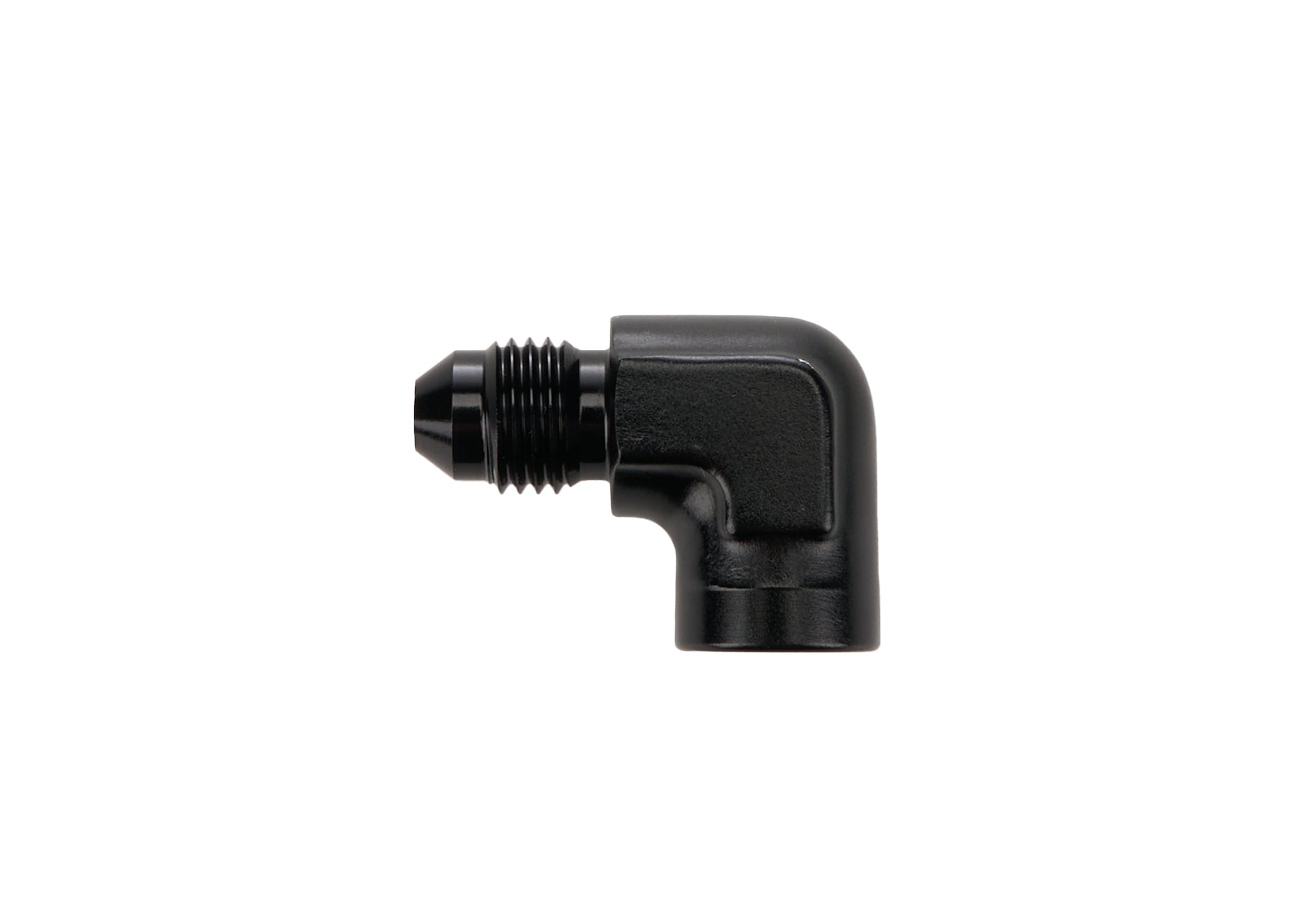 ALLSTAR PERFORMANCE Adapter Fitting Aluminum 4AN to 1/8 NPT 90 Deg Fittings Hoses and Valves Fittings and Plugs main image