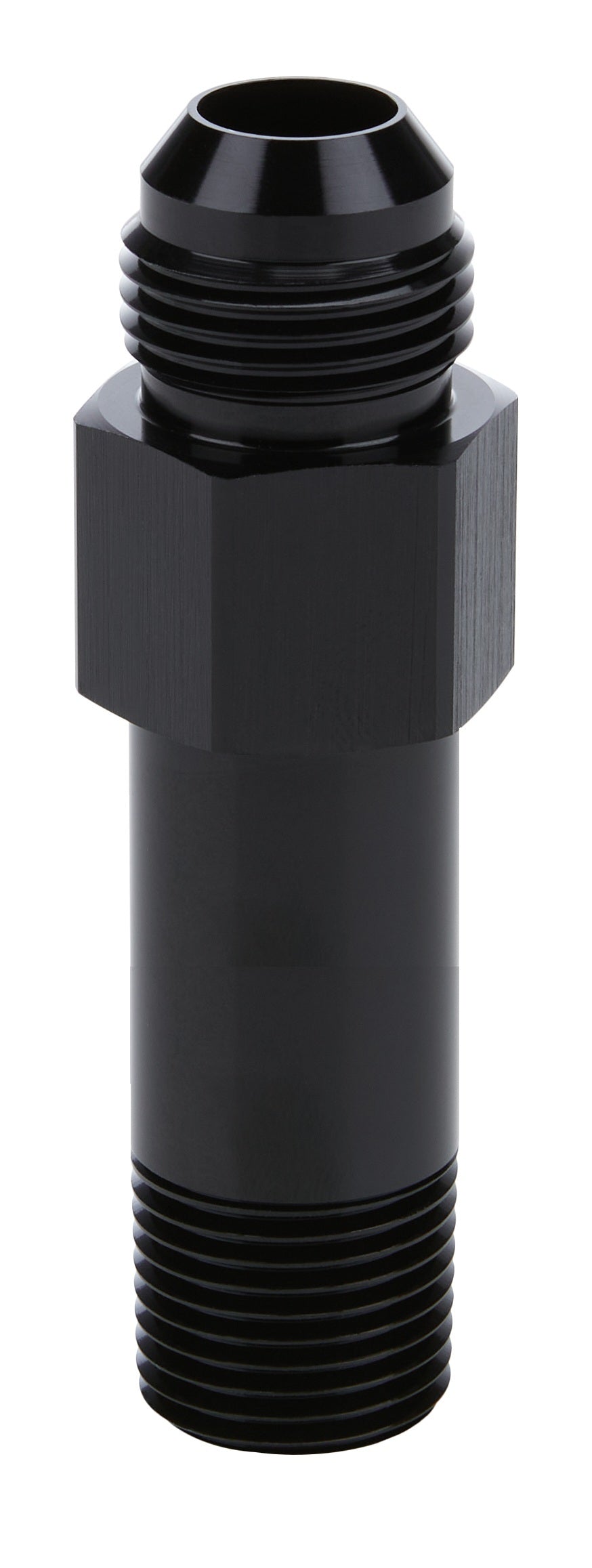 ALLSTAR PERFORMANCE Oil Inlet Fitting 1/2in NPT to 10AN x 4in Fittings Hoses and Valves Fittings and Plugs main image