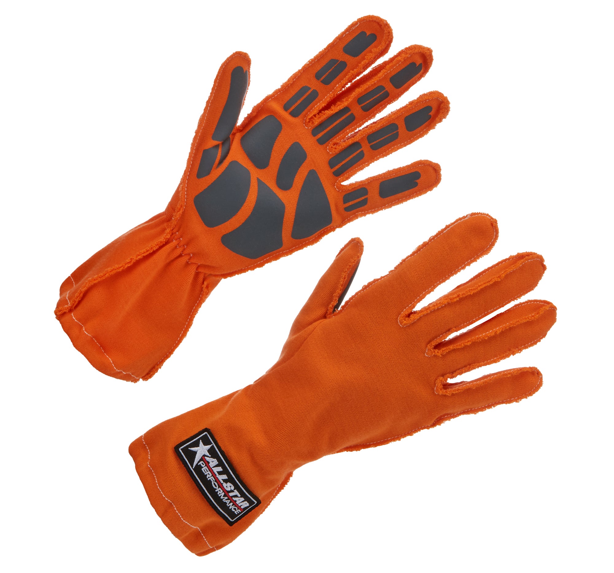 Allstar Performance Driving Gloves Non-SFI Outseam S/L LG Orange Safety Clothing Driving Gloves main image