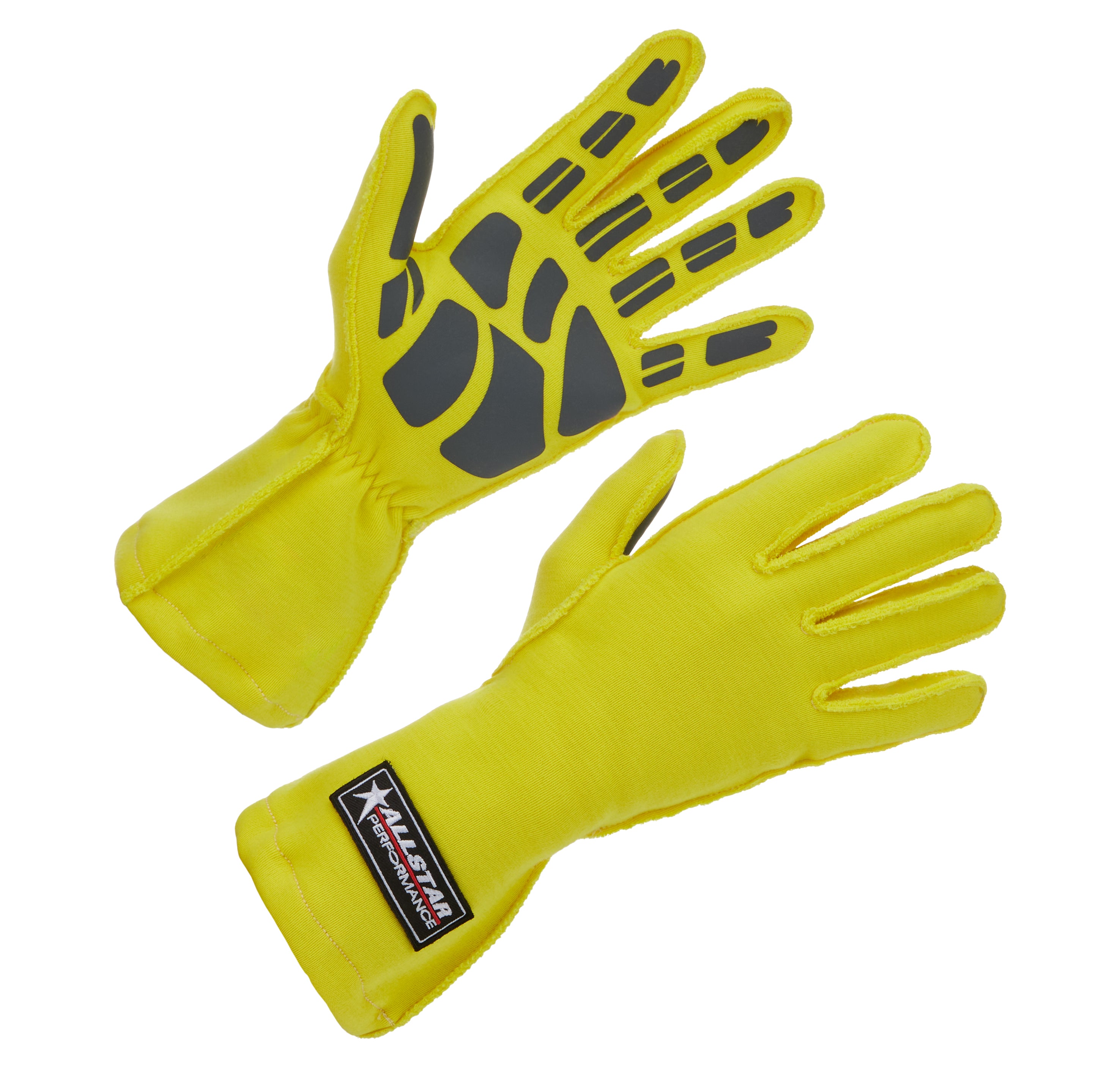 Allstar Performance Driving Gloves Non-SFI Outseam S/L SM Yellow Safety Clothing Driving Gloves main image