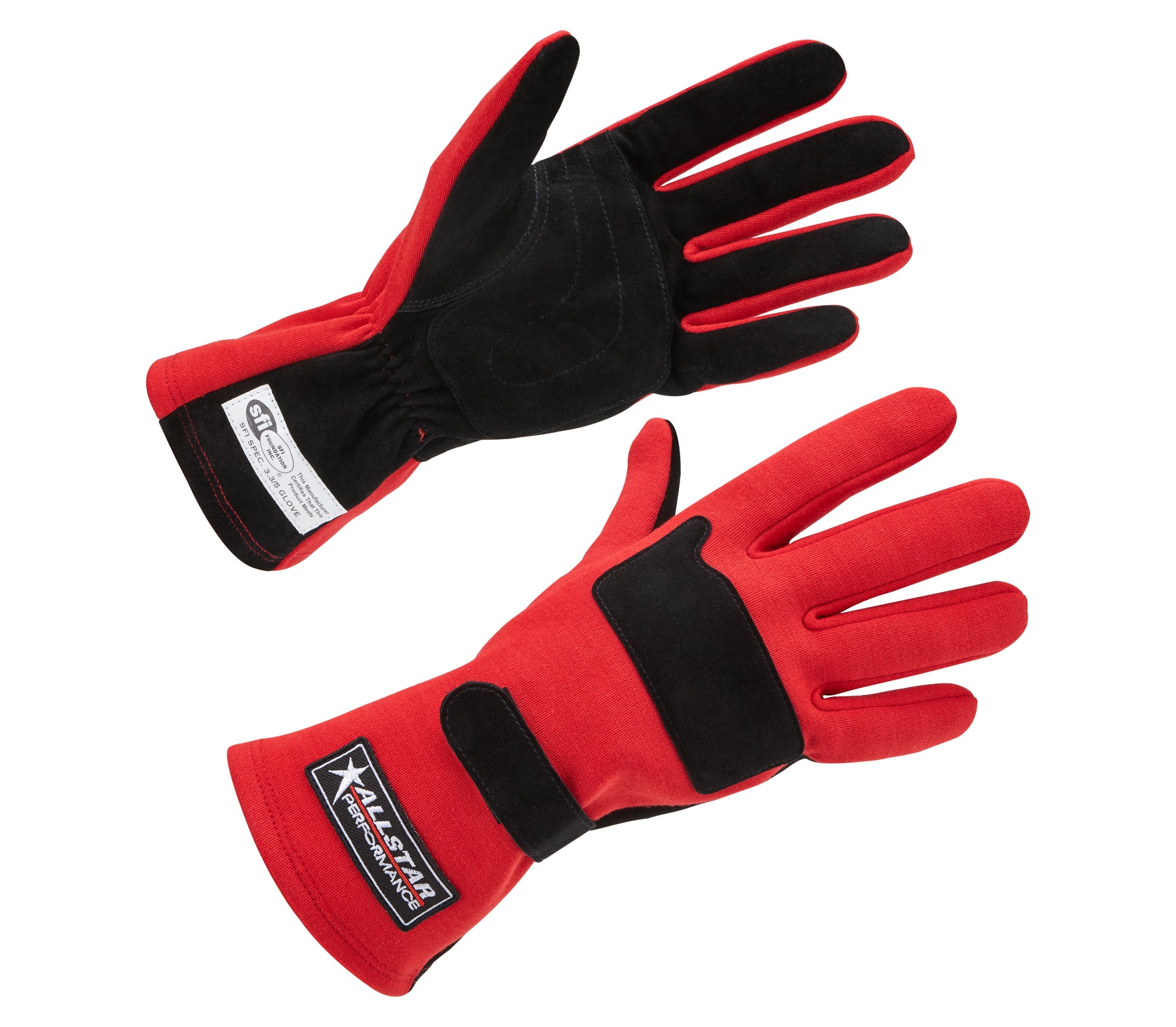 Allstar Performance Driving Gloves SFI 3.3/5 D/L Red Small Safety Clothing Driving Gloves main image