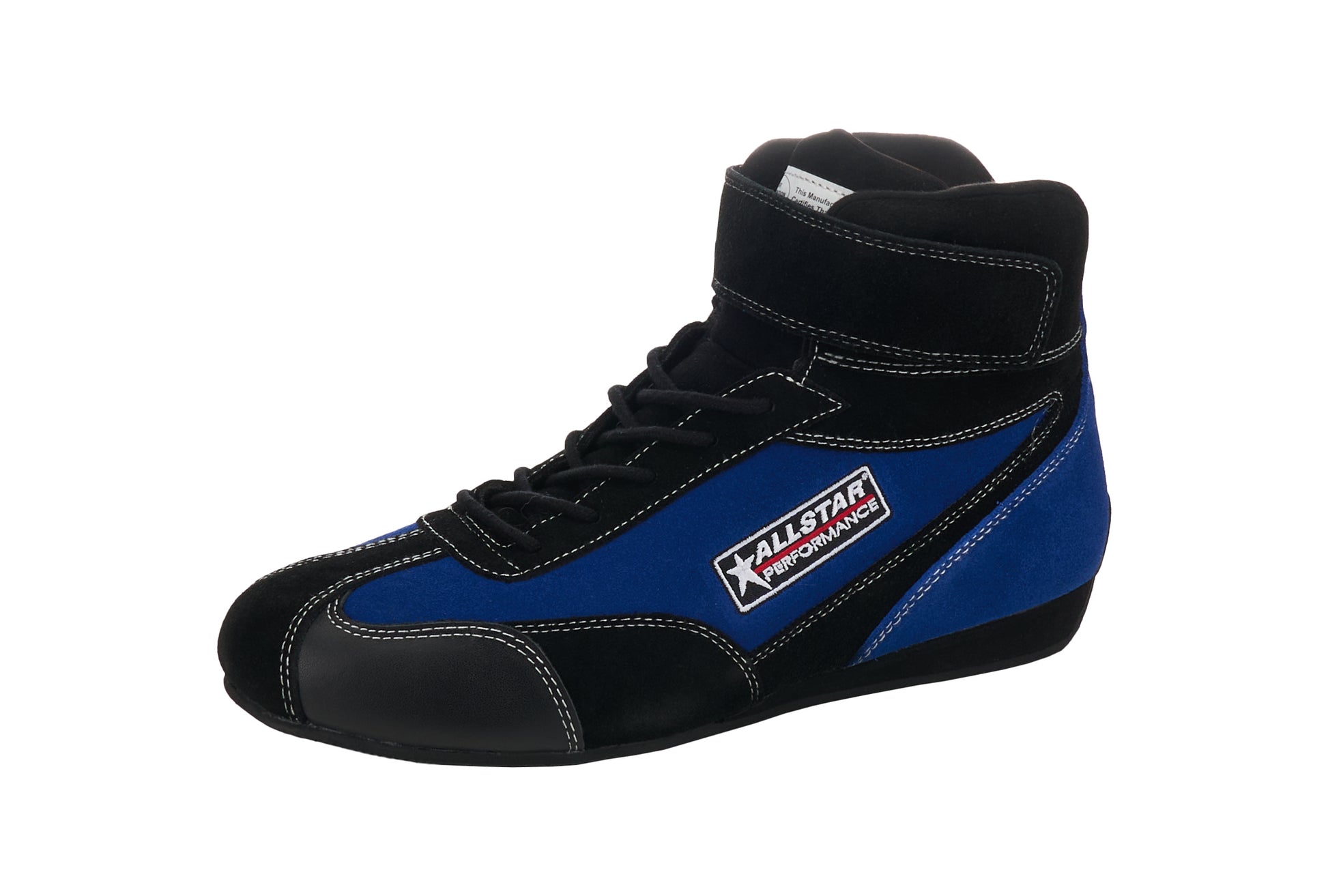ALLSTAR PERFORMANCE Driving Shoes Black/Blue SFI3.3/5 Pro Series 9.5 Safety Equipment Safety Clothing main image