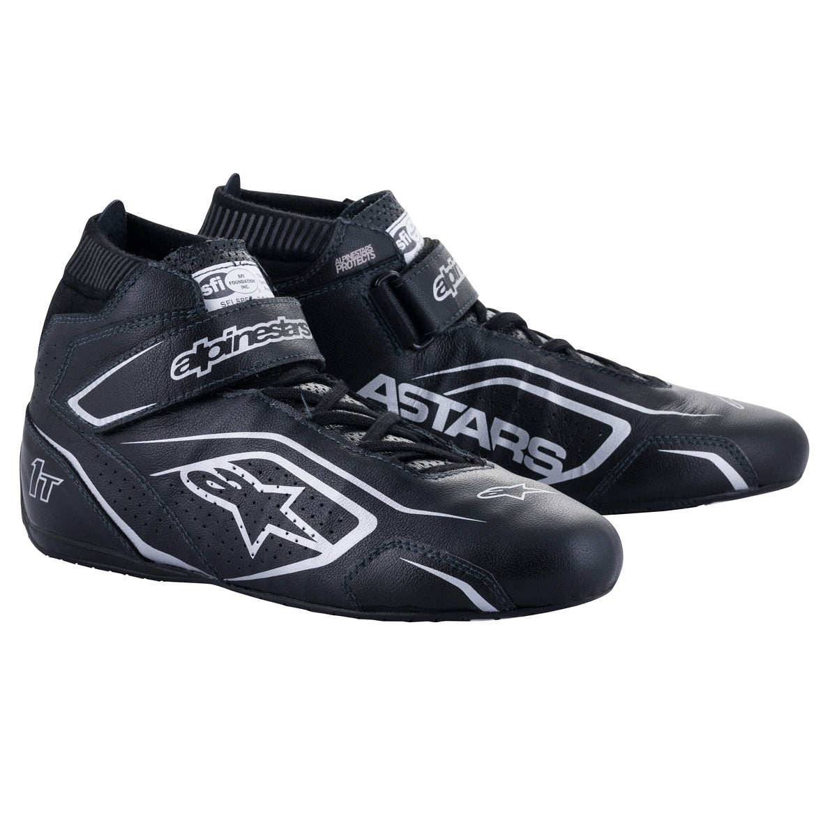 Alpinestars Shoe Tech-1T V3 Black / Silver Size 10.5 Safety Clothing Driving Shoes and Boots main image