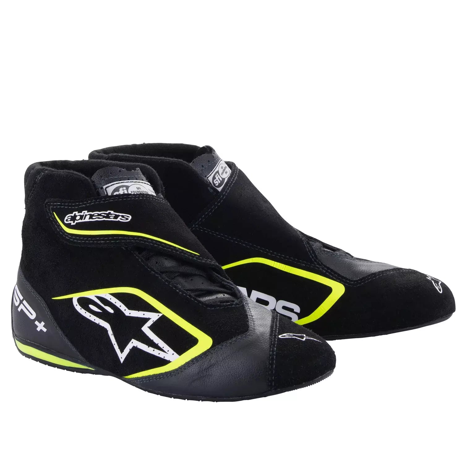 Alpinestars Shoes SP+ Black / Yellow Flou 10.5 Safety Clothing Driving Shoes and Boots main image