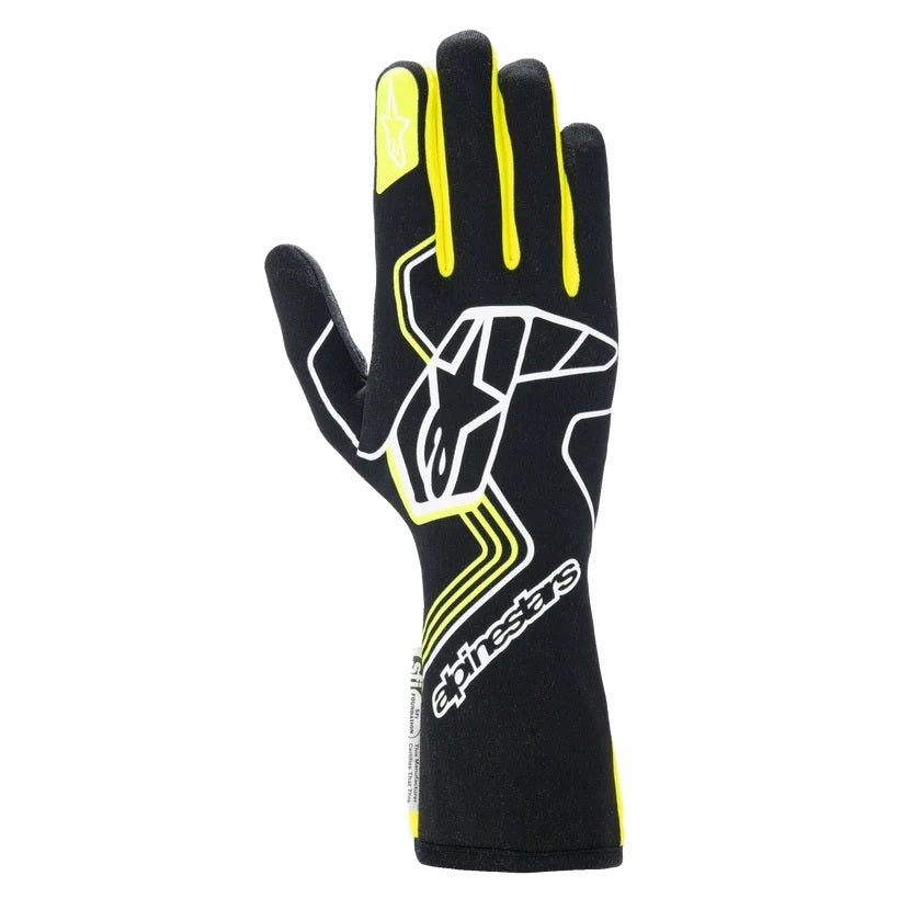 ALPINESTARS USA Glove Tech-1 Race V4 Blk / Fluo Yellow  Medium Safety Equipment Safety Clothing main image