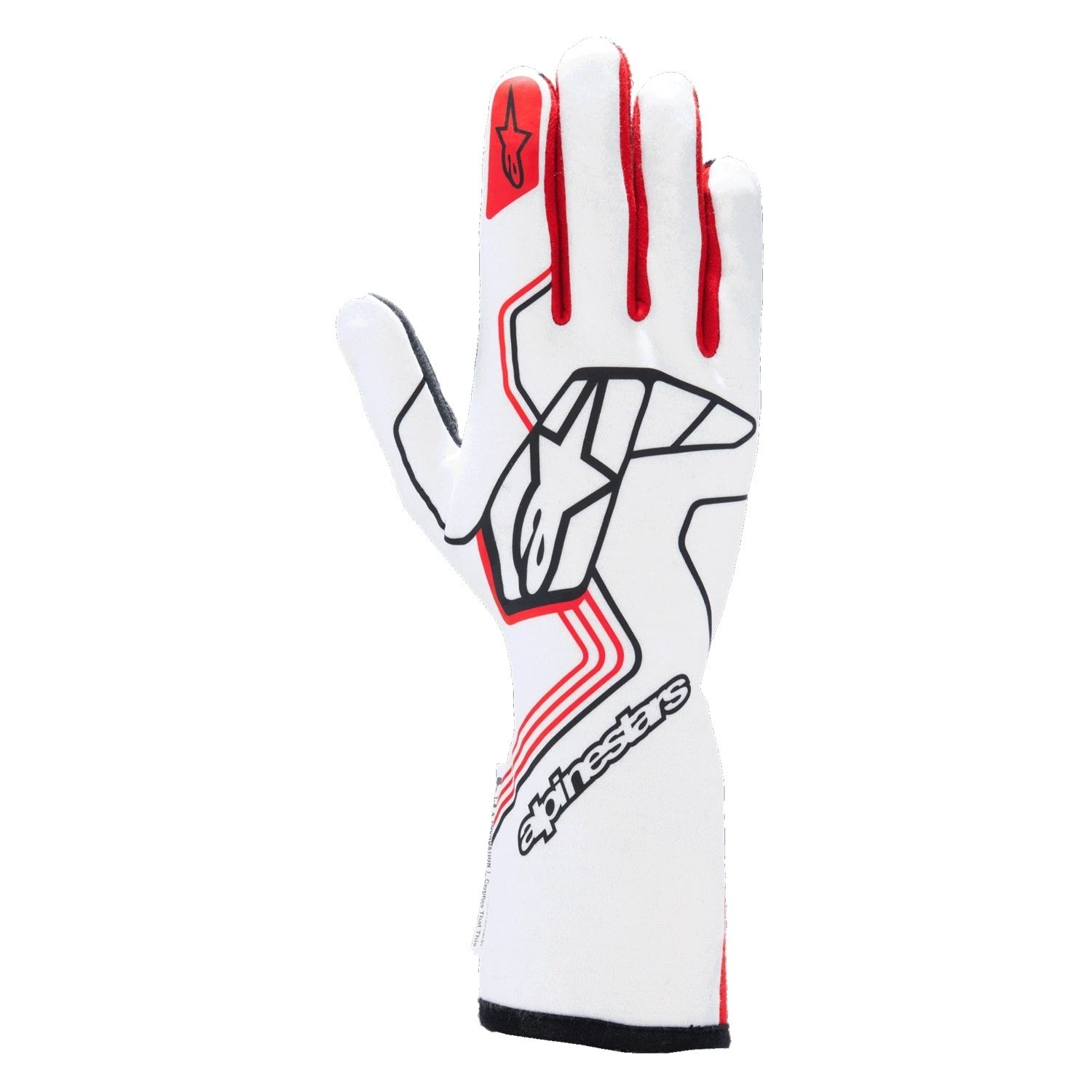 ALPINESTARS USA Glove Tech-1 Race V4 White / Red  Medium Safety Equipment Safety Clothing main image