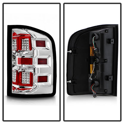SPYDER xTune 07-13 Chevrolet Silverado 1500/3500 Full LED Tail Lights - Chrome (ALT-CH-CSIL07-FLED-C) 9951473