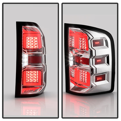 SPYDER xTune 07-13 Chevrolet Silverado 1500/3500 Full LED Tail Lights - Chrome (ALT-CH-CSIL07-FLED-C) 9951473