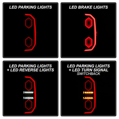 SPYDER xTune 14-21 Toyota Tundra Full LED Mirror 3D Tail Lights - Black (ALT-CH-TTU14-FLED-BK) 9951466