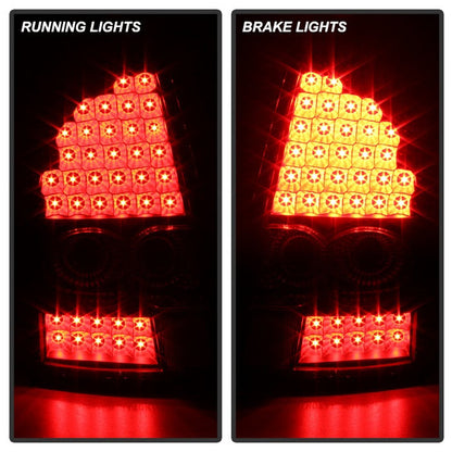 SPYDER Xtune Chrysler 300C 05-07 LED Tail Lights Black ALT-JH-C305-LED-BK 9027512