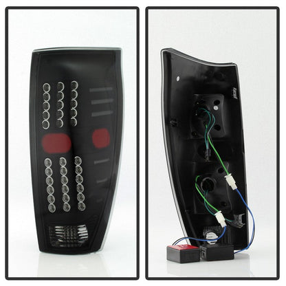 SPYDER xTune 02-06 Chevrolet Avalanche LED Tail Lights - Black Smoke (ALT-JH-CAV02-LED-BSM) 9036842