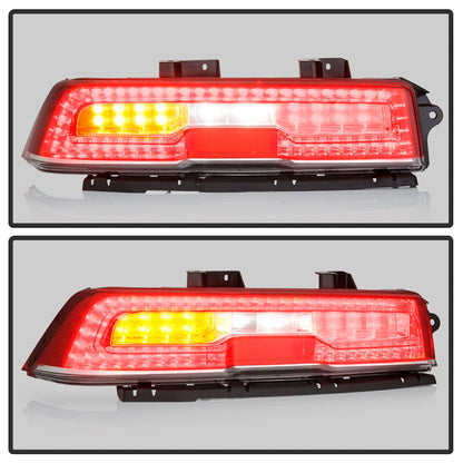 SPYDER xTune 14-15 Chevy Camaro Full LED Red Clear Tail Light - OE Left (ALT-JH-CCAM14-FLED-OE-L) 9960307