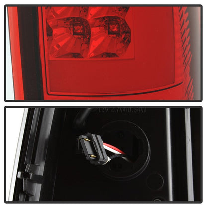 SPYDER xTune 03-06 Chevy Silverado 1500 Light Bar Style LED Tail Lights - Red Clear (ALT-JH-CS03-LBLED-RC) 9036828