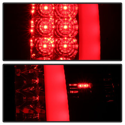 SPYDER xTune 03-06 Chevy Silverado 1500 Light Bar Style LED Tail Lights - Red Clear (ALT-JH-CS03-LBLED-RC) 9036828