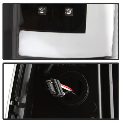 SPYDER xTune 99-02 Chevy Silverado 1500 Light Bar Style LED Tail Lights - Black (ALT-JH-CS99-LBLED-BK) 9036798