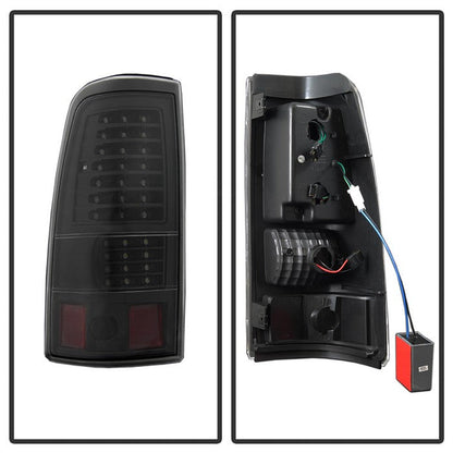 SPYDER xTune 99-02 Chevy Silverado 1500/2500 (w/o Stepside) LED Tail Lights - Blk (ALT-JH-CSIL99-LED-BK) 9037597