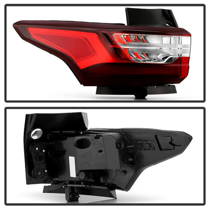 SPYDER Xtune 18-21 Chevrolet Traverse Red/Clear Full LED Tail Light - OE Outer Left 9957628