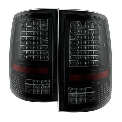 SPYDER xTune Dodge Ram 1500 09-14 - C Shape LED Tail Lights- Black Smoked ALT-JH-DR09-LED-CS-BSM 9036385