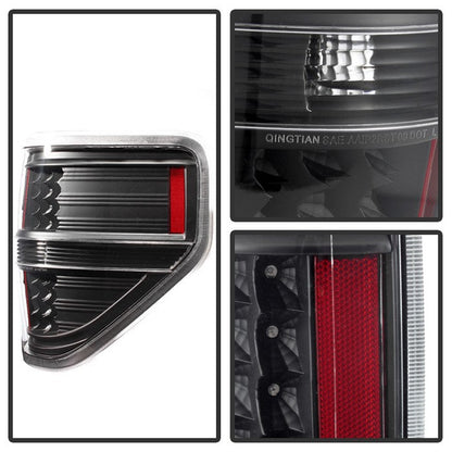 SPYDER Xtune Ford F150 09-14 LED Tail Lights Black ALT-JH-FF15009-LED-BK 9025624