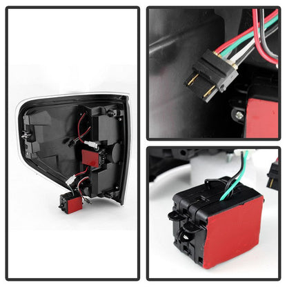 SPYDER Xtune Ford F150 09-14 LED Tail Lights Black ALT-JH-FF15009-LED-BK 9025624