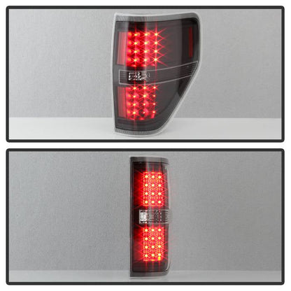 SPYDER Xtune Ford F150 09-14 LED Tail Lights Black ALT-JH-FF15009-LED-BK 9025624