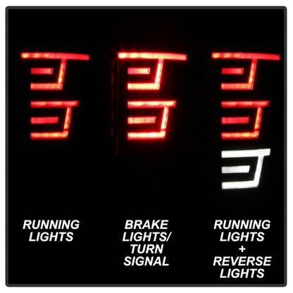 SPYDER xTune 15-17 Ford F-150 (w/o Blind Spot Sensor) LED Tail Lights - Blk Smk (ALT-JH-FF15015-LBLED-BSM) 9043154
