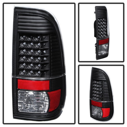 SPYDER Xtune Ford Super Duty 08-15 LED Tail Lights Black ALT-JH-FS08-LED-BK 9027680