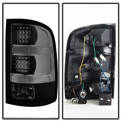 SPYDER Xtune GMC Sierra 07-13 LED Tail Lights Black Smoked ALT-JH-GS07-LED-BSM 9034077