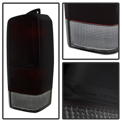 SPYDER Xtune Jeep Cherokee 1997-2001 OEM Style Tail Lights Red Smoked ALT-JH-JC97-OE-RSM 9029868