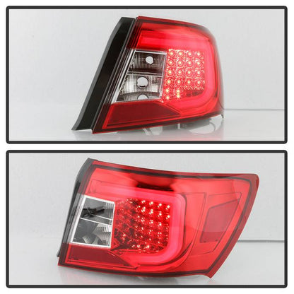 SPYDER xTune Subaru Impreza WRX 08-14 LED Tail Lights - Red/Clear ALT-JH-SIWRX08-LBLED-RC 9045417