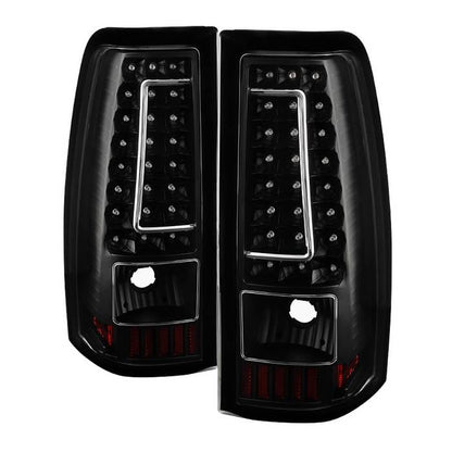 SPYDER Xtune Chevy Silverado 1500-2500-3500 03-06 C-Shape LED Tail Lights Black ALT-ON-CS03-G2-LED-BK 5081261