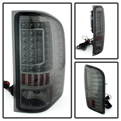 SPYDER Xtune Chevy Silverado 07-13 LED Tail Lights Smoke ALT-ON-CS07-LED-SM 5079770
