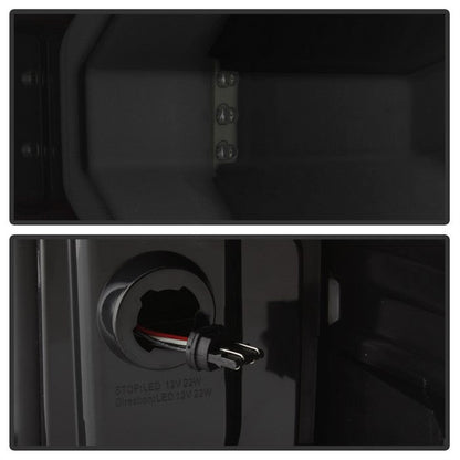 SPYDER xTune 14-16 Chevrolet Silverado 1500 Light Bar LED Tail Lights - Black Smoke (ALT-ON-CS14-LBLED-BSM) 9040306