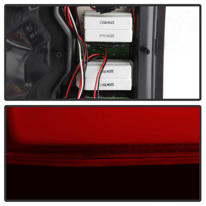 SPYDER xTune 14-16 Chevy Silverado 1500 Light Bar LED Tail Lights - Red Clear (ALT-ON-CS14-LBLED-RC) 9040313