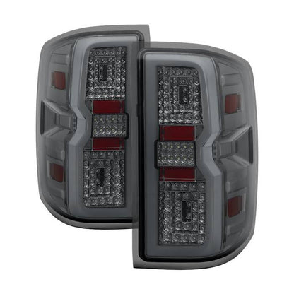 SPYDER xTune 14-16 Chevrolet Silverado 1500 Light Bar LED Tail Lights - Smoke (ALT-ON-CS14-LBLED-SM) 9040320