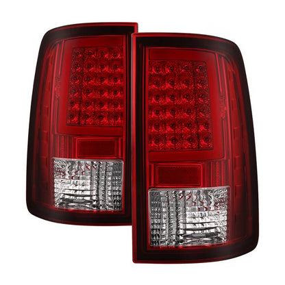 SPYDER xTune 13-18 Dodge Ram 1500 (LED Model Only) LED Tail Lights - Red Clear (ALT-ON-DRAM13V2-LBLED-RC) 9041037
