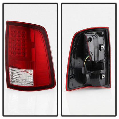 SPYDER xTune 13-18 Dodge Ram 1500 (LED Model Only) LED Tail Lights - Red Clear (ALT-ON-DRAM13V2-LBLED-RC) 9041037