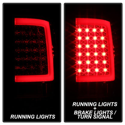SPYDER xTune 13-18 Dodge Ram 1500 (LED Model Only) LED Tail Lights - Red Clear (ALT-ON-DRAM13V2-LBLED-RC) 9041037