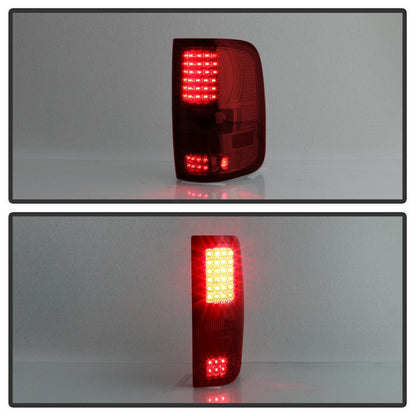 SPYDER Xtune Ford F150 Styleside 04-08 LED Tail Lights Red Clear ALT-ON-FF15004-LED-RC 5034069