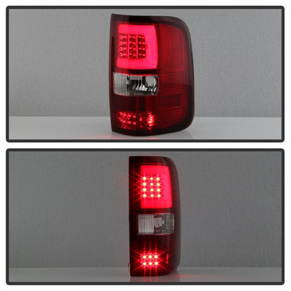 SPYDER xTune 04-08 Ford F150 (Not Heritage/SVT) V.3 LED Tail Lights Red Clear (ALT-ON-FF15004G3LB-LBLED-RC) 9040351