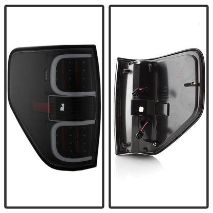 SPYDER xTune Ford F150 09-14 LED Tail Lights - Black ALT-ON-FF15009-LBLED-BK 5082169