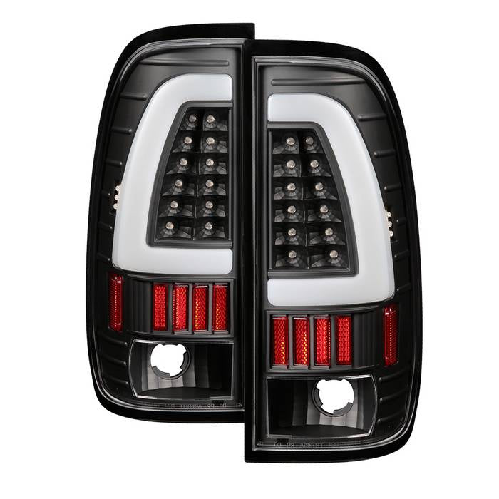 SPYDER xTune Ford F150 Styleside 97-03 Light Bar LED Tail Lights - Black ALT-ON-FF15097-LBLED-BK 5082084