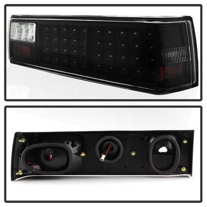 SPYDER Xtune Ford MUStang 87-93 LED Tail Lights Black ALT-ON-FM87-LED-BK 5012975