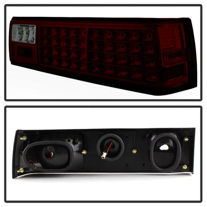 SPYDER Xtune Ford MUStang 87-93 LED Tail Lights Red Smoke ALT-ON-FM87-LED-RS 5012999
