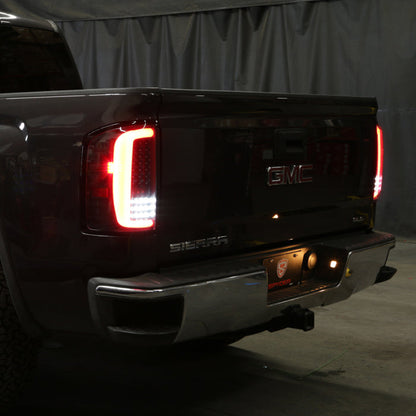 xTune GMC Sierra 1500 14-18 2500HD/3500HD 15-19 LED Tail Lights - Black ALT-ON-GS14-LBLED-BK 9050213