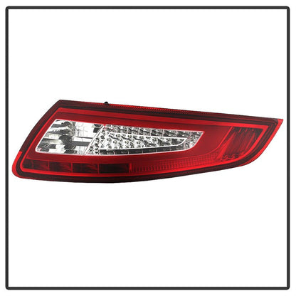 SPYDER xTune Porsche 911 997 05-08 Light Bar LED Tail Lights - Red Clear ALT-ON-P99705V2-LBLED-RC 9038631